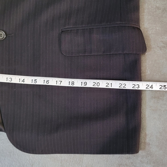 Ermenegildo Zegna Blazer Suit Jacket, Men's, Black Pinstripe, Size 44S - Picture 11 of 14